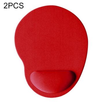 Red Gel Wrist Rest Mouse Pad - 2 PCS Cloth Set - 1