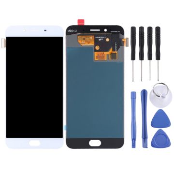 OPPO R9s White Original LCD Screen with Digitizer Assembly - 1