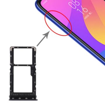 SIM Card Tray & Micro SD Tray for Xiaomi Mi CC9e/A3 (Black) - 1