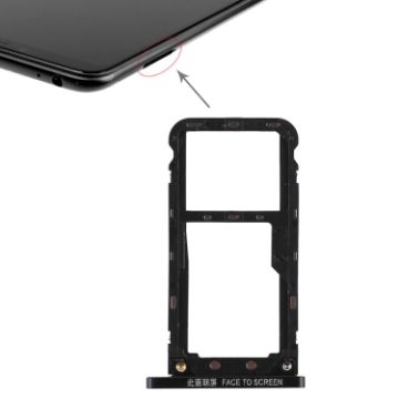 Xiaomi Mi Max 3 SIM Card Tray - Black - 1