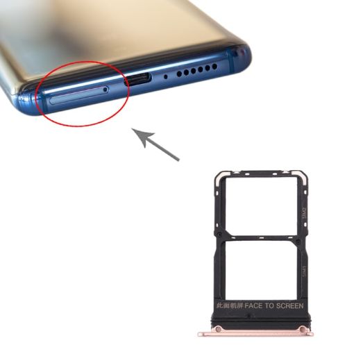 Gold SIM Card Tray for Xiaomi Mi 10 (2-Pack) - 1