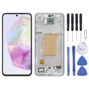 Samsung Galaxy A35 SM-A356B Original LCD Screen with Frame Blue - 1