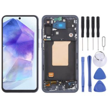 Samsung Galaxy A55 SM-A556B OLED Screen Assembly with Frame (Blue) - 1