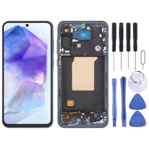 Samsung Galaxy A55 SM-A556B OLED Screen Assembly with Frame (Blue) - 1