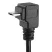 90 Micro USB Male to Female Adapter Cable, 25cm (Black) - 2