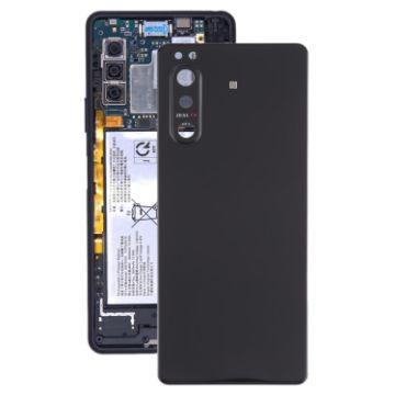 Sony Xperia 5 II Battery Back & Camera Lens Cover - Black - 1