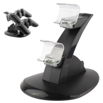 USB Charging Dock Station/Stand for PS4 Controllers (2 Pack, Black) - 1