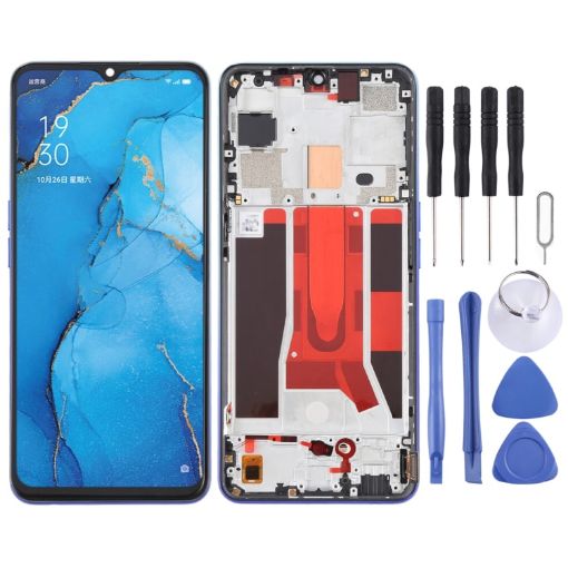 Original LCD Screen for OPPO Reno3/F15/Find X2 Lite/K7 5G (Blue) - 1