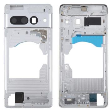 Google Pixel 7 Pro Silver Front Housing LCD Frame Bezel Plate - 1