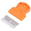 Orange Glue Remover Squeegee - Sticker Cleaner with Plastic Handle - 3