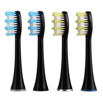 D903/D904 Brush Heads for Mornwel D01 (4-Pack, Black) - 1