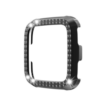 Fitbit Versa/Lite Double-Row Diamond Protective Shell (Black) - 1