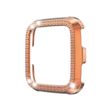 Fitbit Versa/Lite Rose Gold Double-Row Diamond Protective Shell - 1