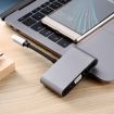 Type-C 5-in-1 HUB: HDMI, VGA, USB 3.0, Audio, PD (Grey) - 5