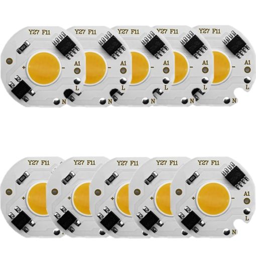 5 pcs COB LED Light Chip AC 220V Bulb 5W Cold White Spotlight - 1