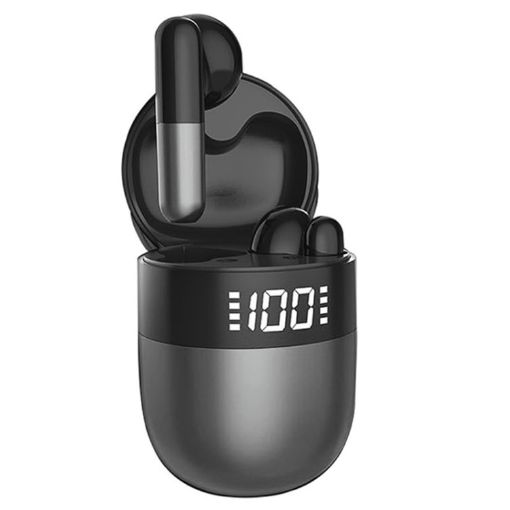 J28 TWS Bluetooth Earphones, LED Display, HIFI Sport (Black) - 1