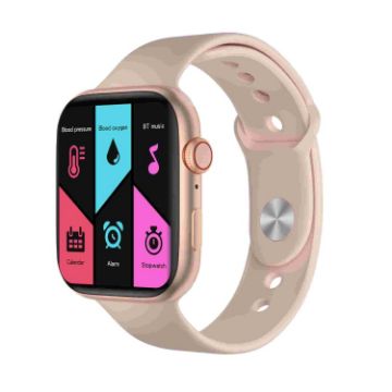 FK99 Plus Smart Watch: 1.75" IPX7, Bluetooth Call, Monitor, Pink - 1