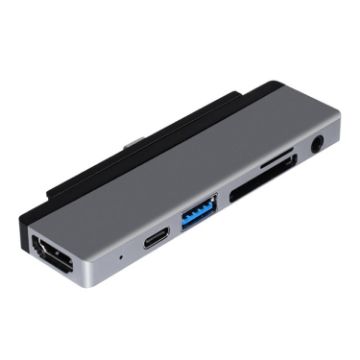 6 in 1 Type-C HUB: HDMI/PD/USB3.0/Audio/SD/TF for iPad Pro - 1