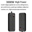 T17 3000W Smart Timing Socket with USB Fast Charging, 2m, US Plug - 6