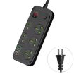 T17 3000W Smart Timing Socket with QC3.0 USB, 2m US Plug (Black) - 1