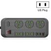 T17 3000W Smart Timing Socket with QC3.0 USB, 2m US Plug (Black) - 2