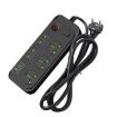 T17 3000W Smart Timing Power Strip with QC3.0 USB, 2m EU Plug - 3