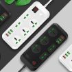 T17 3000W Smart Timing Power Strip with QC3.0 USB, 2m EU Plug - 4