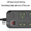 T17 3000W Smart Timing Power Strip with QC3.0 USB, 2m EU Plug - 5