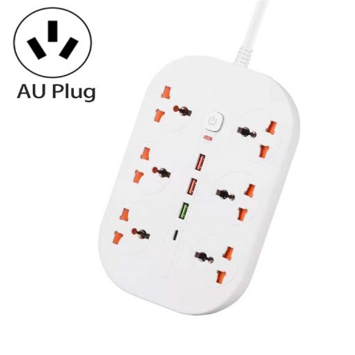 T21 PD3.0 + QC3.0 3000W High Power Multi-Hole Socket, AU Plug - 1