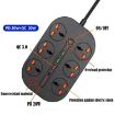 T21 PD3.0 + QC3.0 3000W High Power Multi-Hole Socket, AU Plug - 3