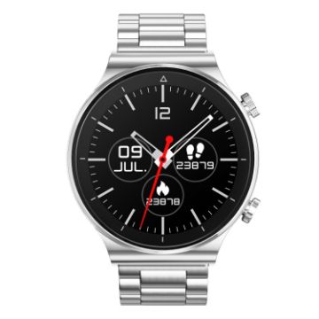N58 IP67 Smart Watch - 1.28" Touch Screen, Stainless Steel Silver - 1