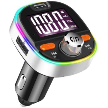 BC53 Wireless Car MP3 Player & Charger with FM Transmitter Lights - 1