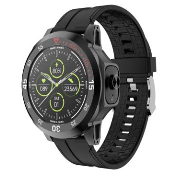 N16 1.28" Smart Watch, Heart Rate/Blood Pressure Monitor, Black - 1