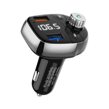 T62 Dual USB Charger & MP3 Player Bluetooth FM Transmitter Car Kit - 1