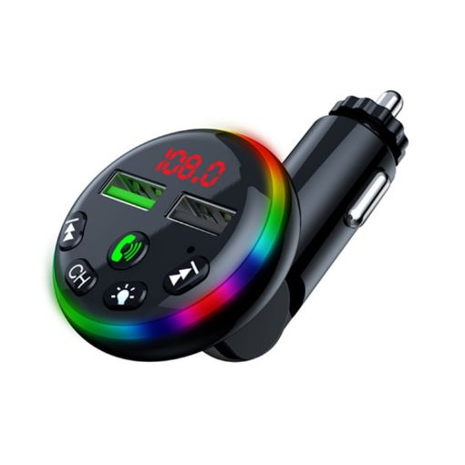 F13 Bluetooth FM Transmitter Car Charger with Hands-Free Calling - 1