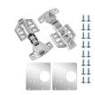 304 Stainless Steel Hydraulic Damping Mute Buffer Hinge Set - 1