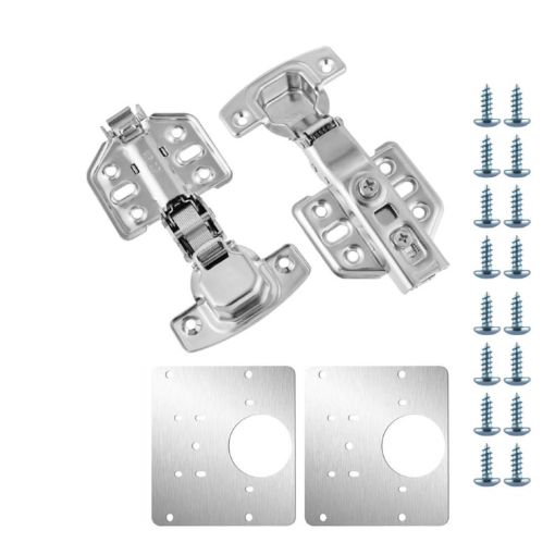 304 Stainless Steel Hydraulic Damping Mute Buffer Hinge Set - 1