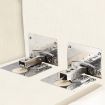 304 Stainless Steel Hydraulic Damping Mute Buffer Hinge Set - 4