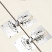 304 Stainless Steel Hydraulic Damping Mute Buffer Hinge Set - 6
