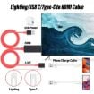 USB Male + Female to HDMI Male 1080P Adapter Dongle Cable - 4