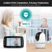 Smart Zoom Baby Monitor Camera with 4.3" Display & Night Vision - 4