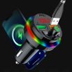 PDF16 Bluetooth FM Transmitter with Ambient Light & Dual USB Charger - 5