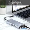 JUNSUNMAY 11-in-1 Type-C Hub: 4K HDMI, VGA, RJ45, PD Quick Charge - 5