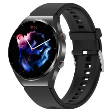 E09 Black 1.32" Smart Watch with Heart Rate & Blood Pressure Monitor - 1