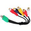 JUNSUNMAY 0.3m 3.5mm/2.5mm to 5xRCA AV Cable for Samsung TV - 4