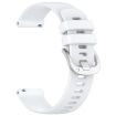 Garmin Forerunner 265S White Silicone Watch Band with Silver Buckle - 3