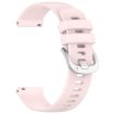 Garmin Vivomove 3S Pink Silicone Watch Band with Silver Buckle - 3