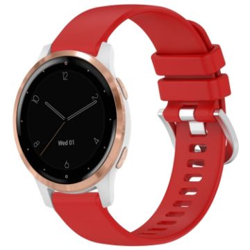 Garmin Vivoactive 4S Red Silicone Band with Silver Buckle - 1