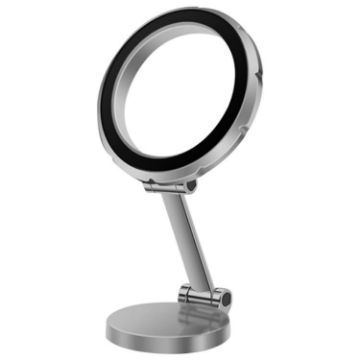 1080 Rotating Magnetic Phone Holder Car Mount - Silver - 1