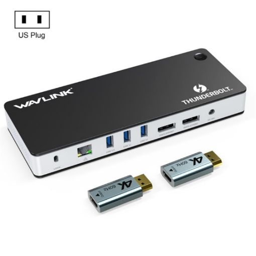 WAVLINK UTD21H 4K Dual DisplayPort Thunderbolt 3 Dock, US Plug - 1